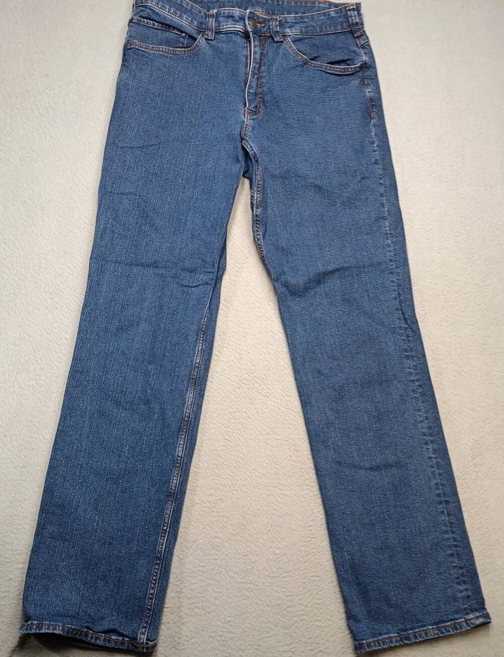 Duluth Trading Co 40 Grit Jeans Mens 32x34 Relaxed Fit Blue Denim Workwear Pants